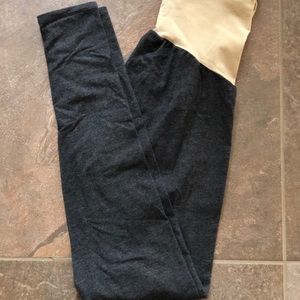 Heather gray maternity leggings